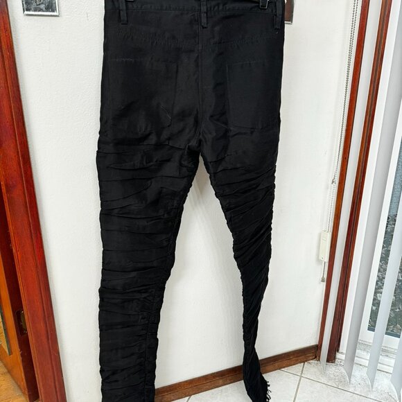 ZAM BARRETT Silk Layered Ruched "Cocoon" Jeans sz. 46 MSRP$450 - Picture 11 of 13